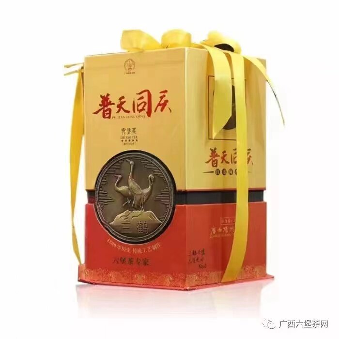 三鹤六堡茶普天同庆(2019)特级2009年陈化陈香木香参香槟榔香