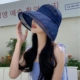 夏季 纯色女士大檐防晒帽防紫外线显脸小透气可折叠