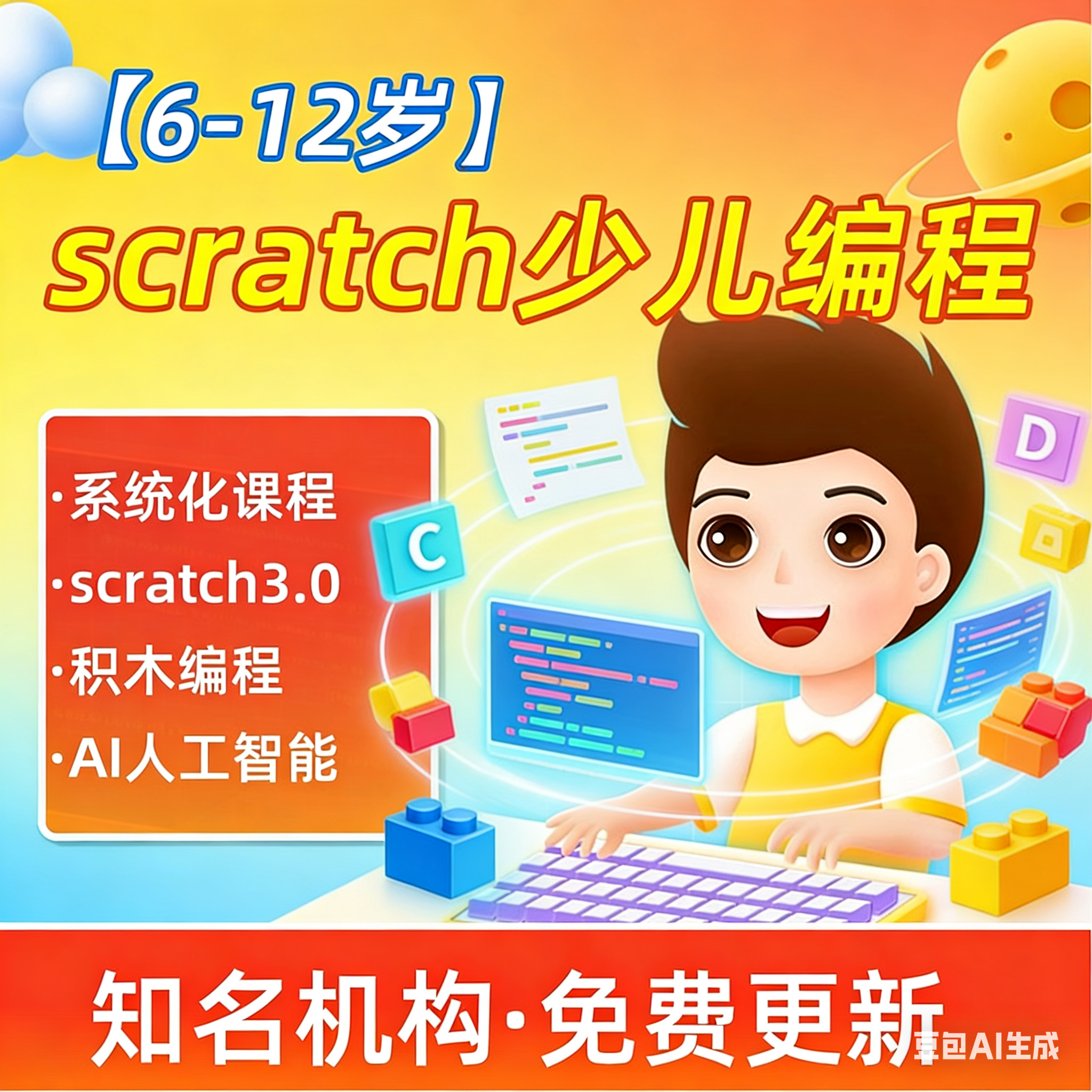 2026新版图形化编程Scratch3.0入门零基础自学教程录播网课核桃,教育培训,自我提升培训,淘宝优惠券,粉丝福利购,淘宝优惠卷