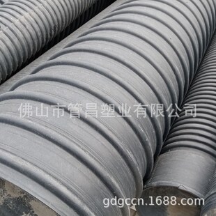 钢带增强pe螺旋波纹管聚乙烯波纹管300黑M色排污管直大优惠厂家量