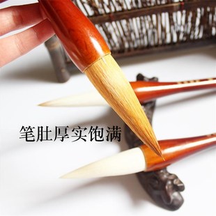 善琏湖笔兼毫狼毫抓笔羊毫毛笔大字对联春联专用大毛Y笔斗笔红木