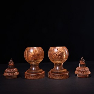 古玩回流描金佛塔老水晶佛塔菠C萝蜜心经大唐开元收藏品老物件