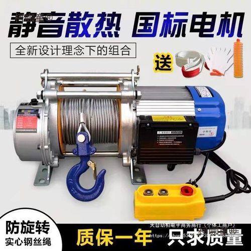 卷扬机1吨2吨3吨小型电动葫芦220v家I用快速控起重升降吊机麦太保