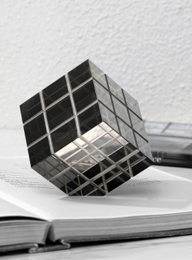 创意艺术魔方小摆件水晶轻奢客厅办公室电视柜桌面玄关.家居装饰