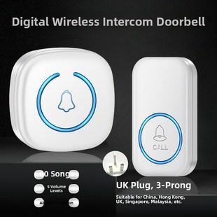 英伦标准无线二对二远程遥控门铃ALc外挂英伦老人呼机