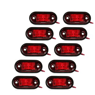 10PCS  Warning Light LED Diode Light OJval Clearance Trailer