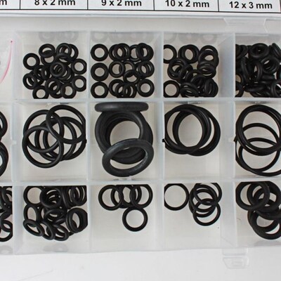 225pcs/dlot Rubber O-Ring Gasket Assortment Kit SAE Plumbing