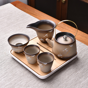 便携式 家用整套功夫茶具套装 旅行茶具提梁壶盖碗茶海茶滤茶杯茶盘