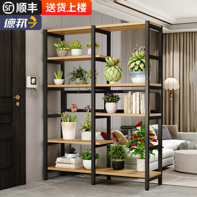 铁艺花架置物架阳台室内隔断客厅落地式多层花店专用展示陈列架子
