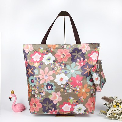 大容量购物袋可折叠拉链便携环保袋旅行牛津布防水加厚超市买菜包