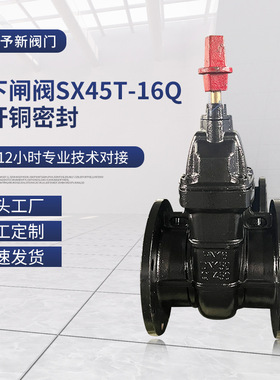 地下闸阀SX45T-16Q铜杆铜密封地埋式软密封法兰闸阀直埋阀门批发