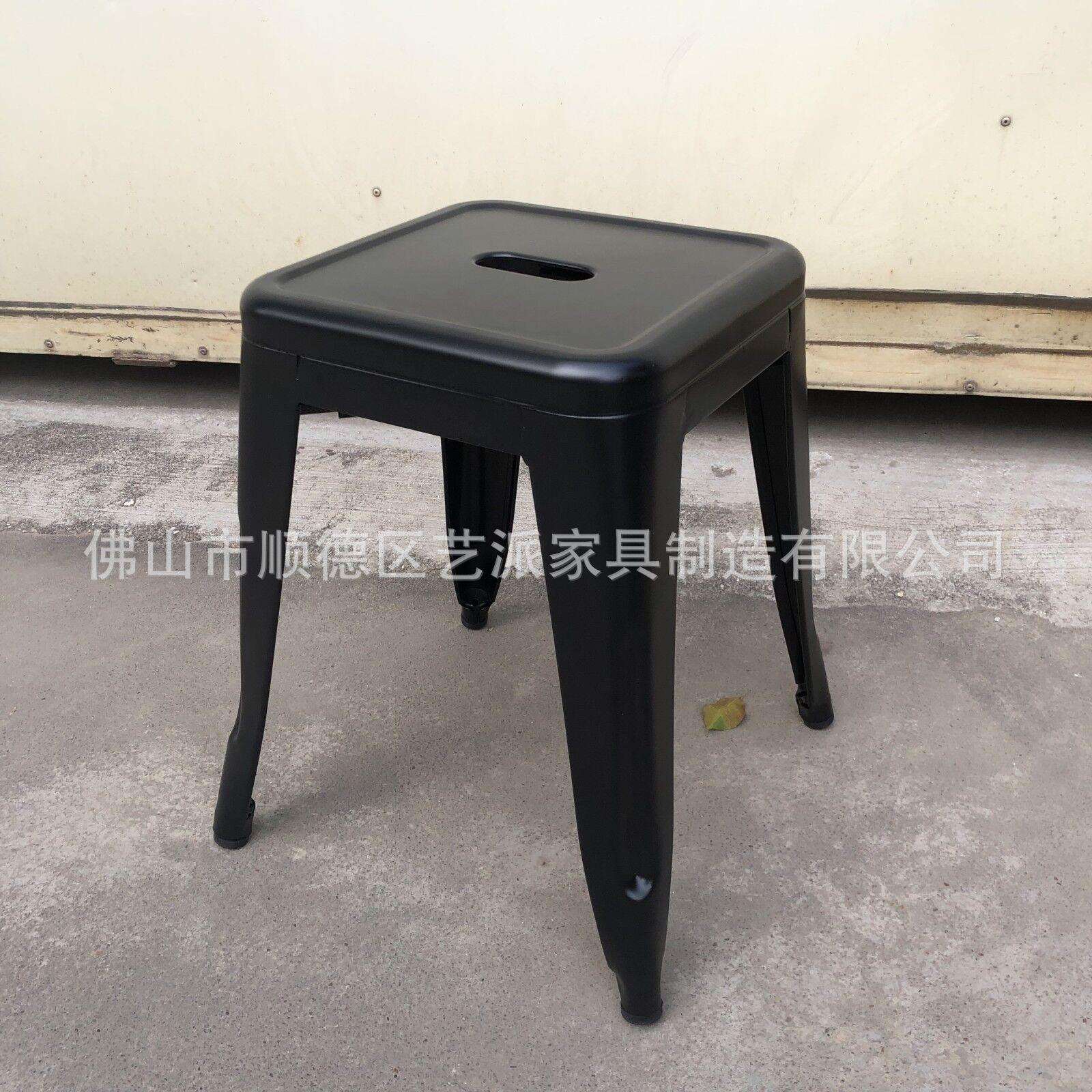 金属铁皮凳子方凳高脚餐椅凳酒吧凳吧台椅户外室内欧式简约铁艺凳