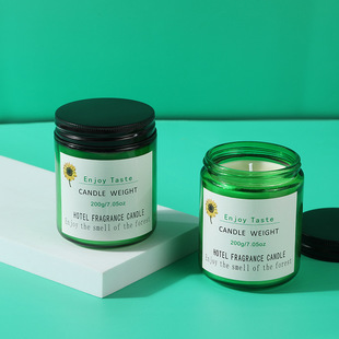 大号家用绿色玻璃杯香薰蜡烛结婚伴手礼创意香氛蜡烛摆件礼物