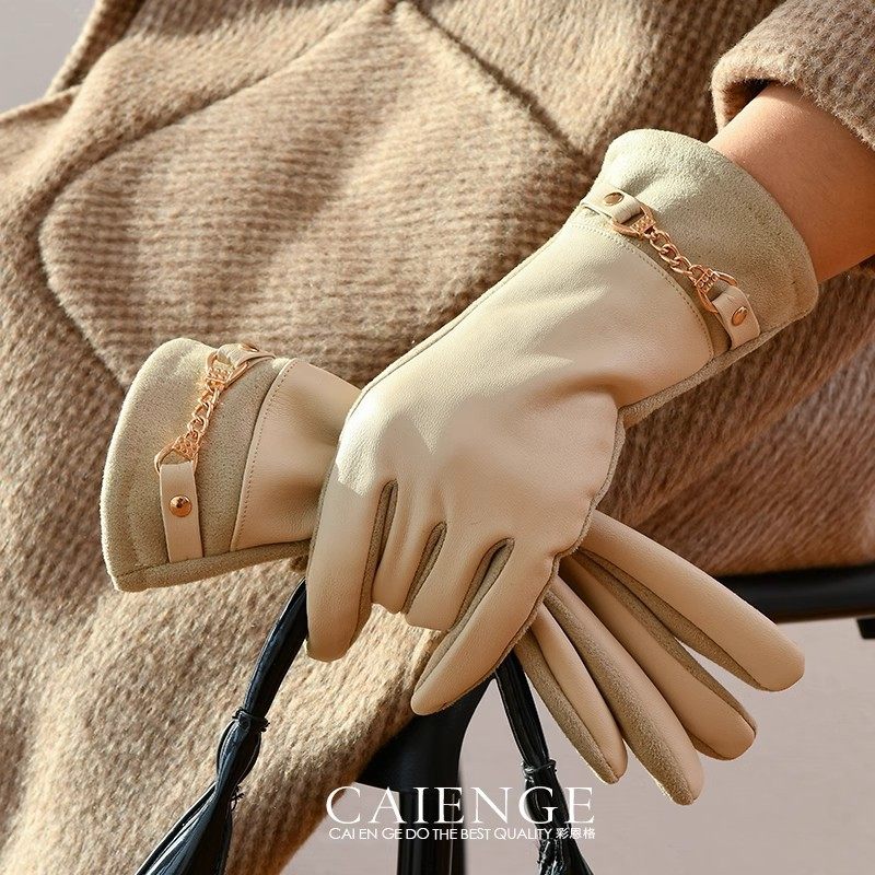 冬季手套女加绒加厚保暖骑行电动车防风防寒可触屏手套户外防风