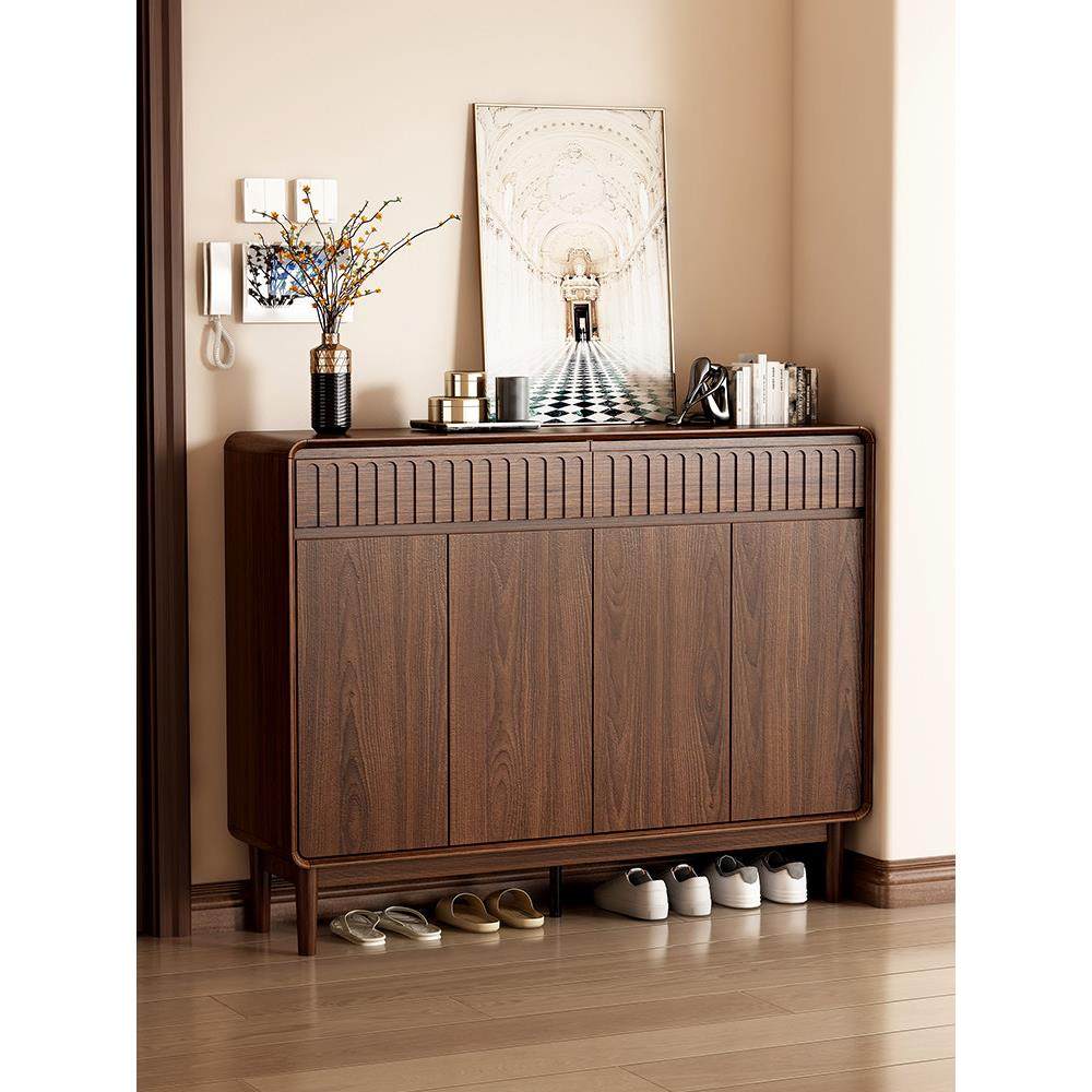 实木鞋柜家用门口2025新款储物柜一体二合一爆款高档玄关柜收纳柜,住宅家具,鞋柜,淘宝优惠券,粉丝福利购,淘宝优惠卷