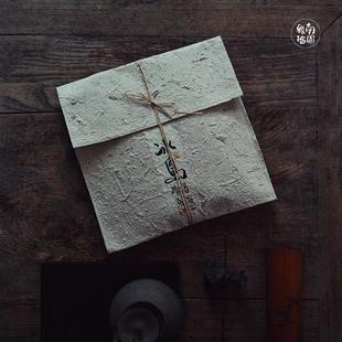 饼茶包装袋(不含茶)手工东巴纸真迹手写书法存茶袋普洱茶白茶单袋