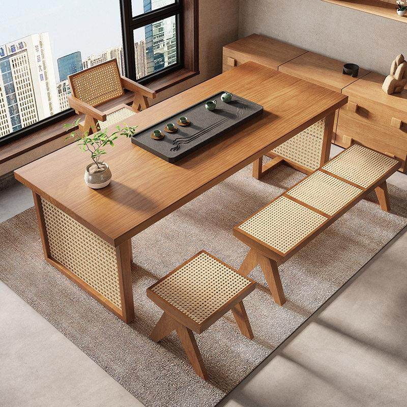 阳台茶桌椅组合藤编茶几客厅家用新中式阳台精致小茶桌实木茶台,住宅家具,家用茶台/茶桌,淘宝优惠券,粉丝福利购,淘宝优惠卷