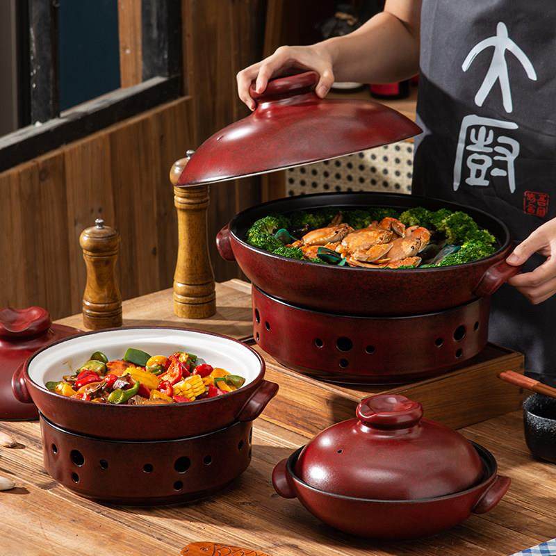 酒店热菜双耳砂锅耐高温陶瓷明档餐具汤煲仔特色网红霸王别姬明火,厨房/烹饪用具,砂锅/石锅,淘宝优惠券,粉丝福利购,淘宝优惠卷