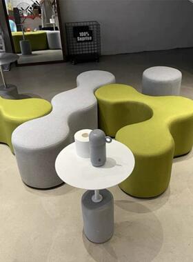 办公休闲区北欧异形沙发凳幼儿园培训班机构坐墩自由组合矮凳