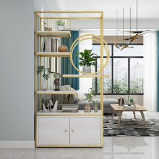 现代简约入户餐厅博古架客厅玄关柜一体隔断酒柜装 饰屏风储物柜子