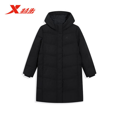 特步国潮长款羽绒服三防保暖