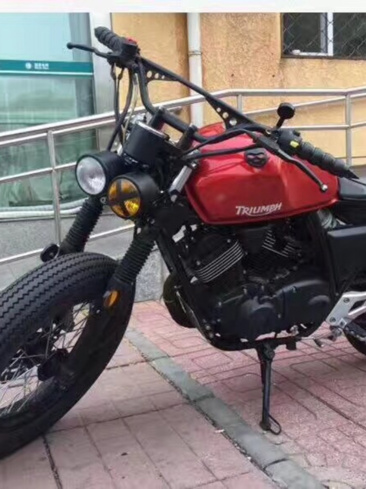 鑫源龙嘉SR400 CB400ss奔达250改装车把手复古改装22mm车把通用 摩托车/装备/配件 手把 原图主图