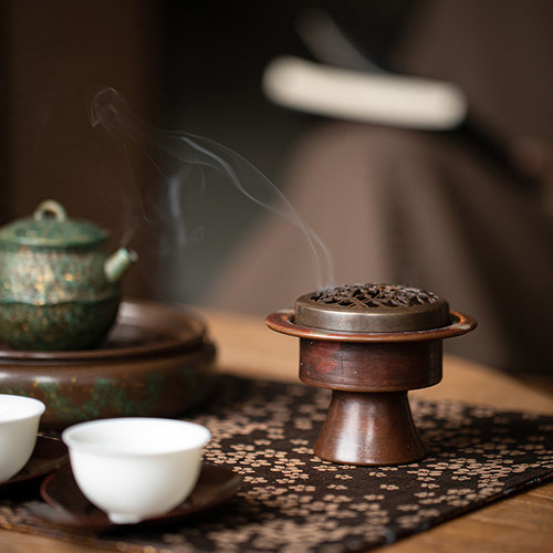 创意家居摆件高级感盘香炉万福林