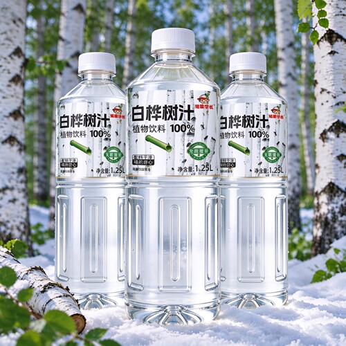 【到手10斤】100%白桦树汁原汁原液1.25L*4瓶大桶装0脂肪运动饮水