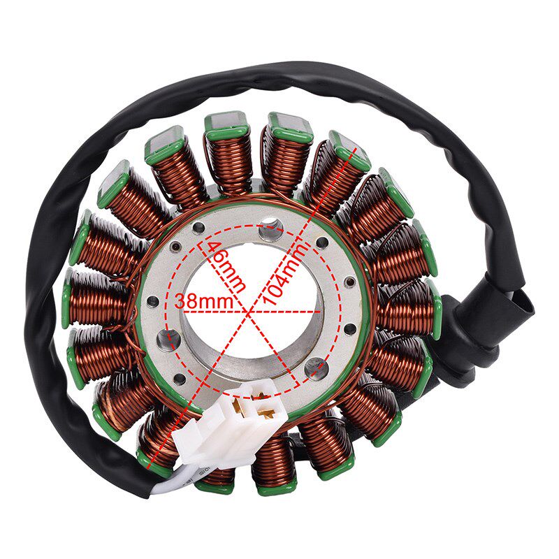 适用铃木GSXR600小R中R750 00-19摩托车磁Q电机定子发电机点火线