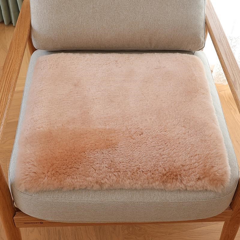 澳洲羊剪绒短毛羊毛沙发垫羊毛椅垫坐K垫纯羊毛方垫凳子垫餐椅