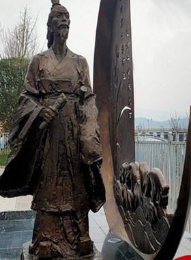 铸铜屈原雕塑玻璃钢校园爱国主题诗人雕塑公园广场U学校景观铜雕