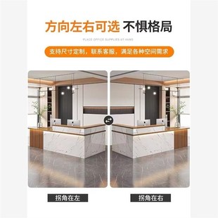 前台接待台新中式吧台ot现代简约店铺公司小型办公桌收银台大厅柜