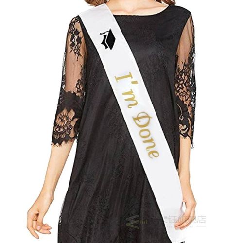 Bronzing Flash Graduation Girl Sash HHappy Graduation Party