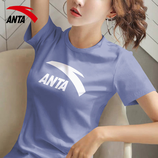 安踏短袖女春季女款休闲T恤官方正品半袖2026新款宽松透气运动服