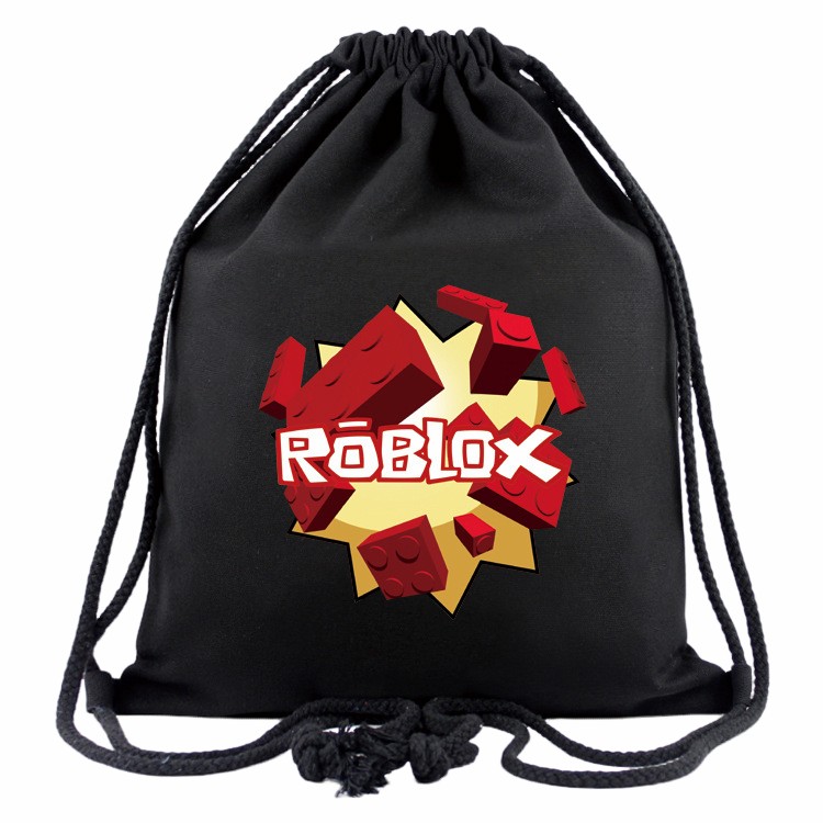 虚拟世界ROBLOX动漫双肩背包 抽绳双肩包 帆布束口袋 收纳袋书包