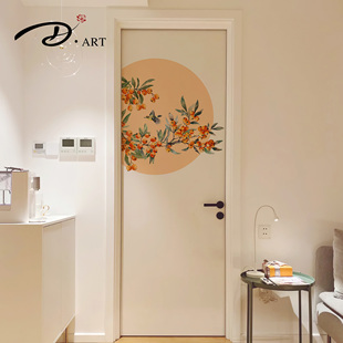 入户门卧室门贴纸高级感翻新遮丑电梯门改造大衣柜门装饰自粘补洞