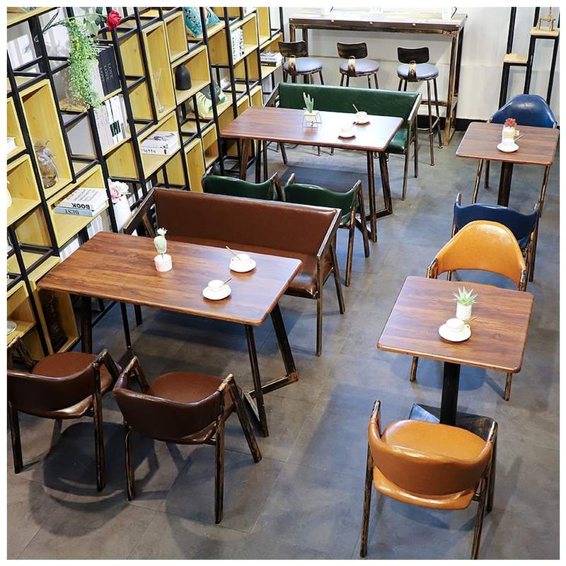 工业风酒吧咖啡厅定制卡座西餐厅烧烤奶茶店餐厅清吧沙发桌椅组合