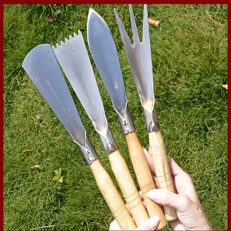 园艺不锈钢小铲子挖野菜养种花小铲子盆栽挖土迷你小铁锹种花工具