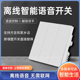 离线智能语音开关家用86面板墙壁开关语音控制无线遥控控制可定制