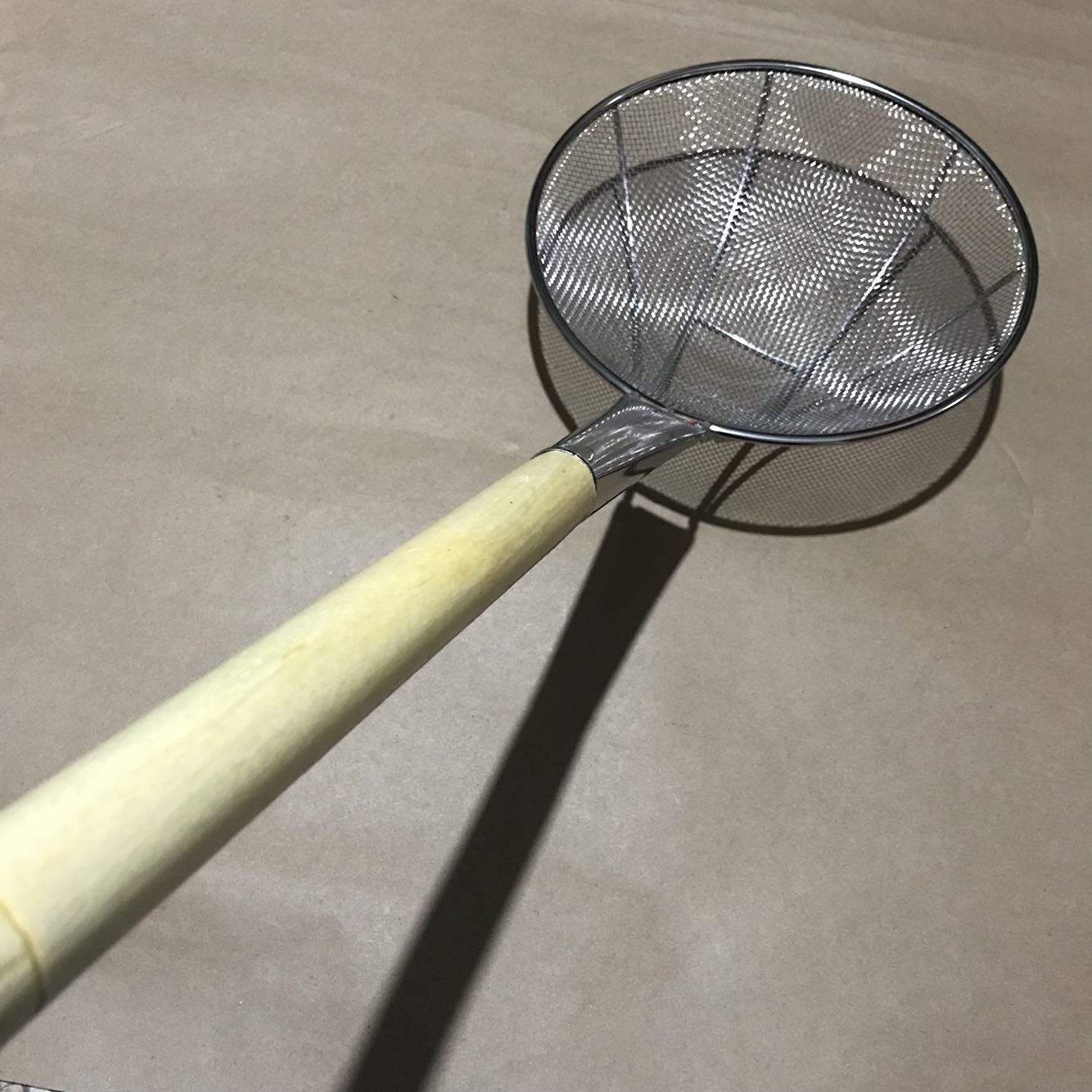 不锈钢漏瓢漏勺超长木手柄加长厨房厨师专用面馆捞面饭店酒店食堂