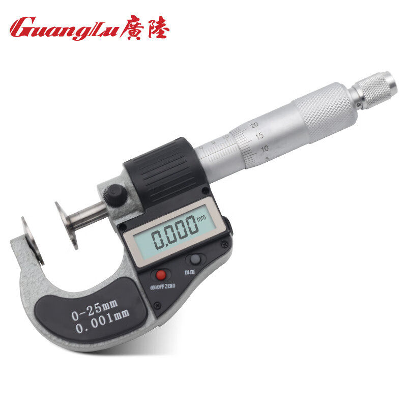 厂家直销uanglu 公法线数显千分尺0-25mm 数显外径千分尺 212-101
