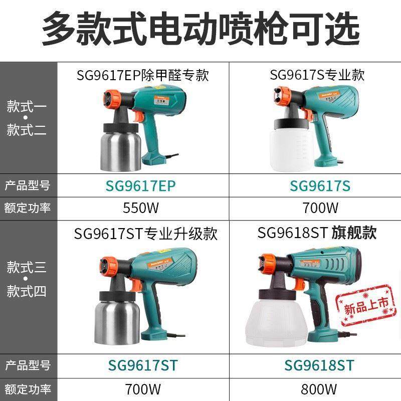 普力捷光触媒丙烯涂料高雾化电动喷漆枪汽车油漆电喷枪广告喷涂机