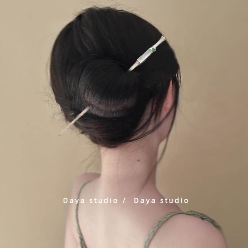苍翠！竹节发簪！新中式高级感气质国风簪子复古小众设计发钗发饰