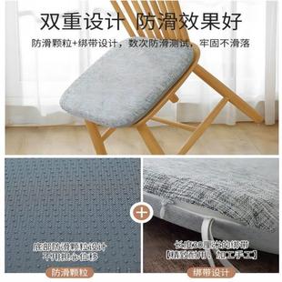 麻布记忆棉坐垫办公室久坐椅垫凳垫防滑学生屁垫餐桌餐椅加厚 四季