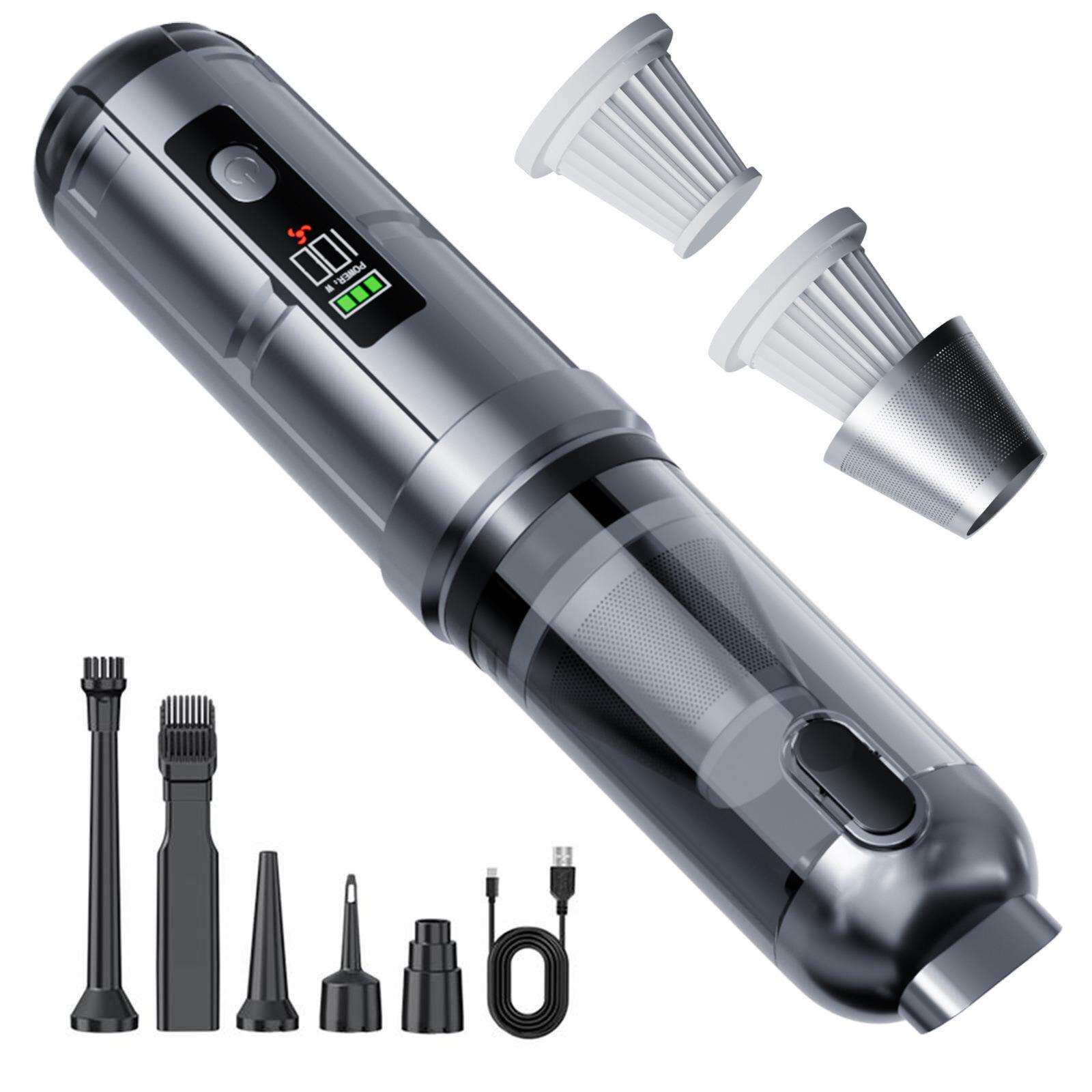 车载吸尘器无线便携式手持一键倒尘数显大吸力无刷车家双用吸尘器