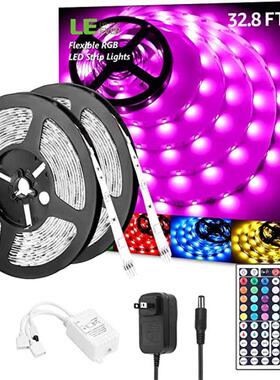 12VRGB灯带5050LDE套装44键控制器+电源七彩灯条现货高亮度