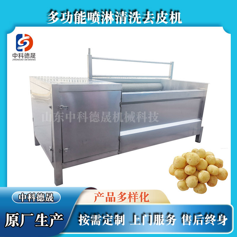 胡萝卜毛辊清洗机扇贝生蚝去泥毛刷清洗机净菜成套设备