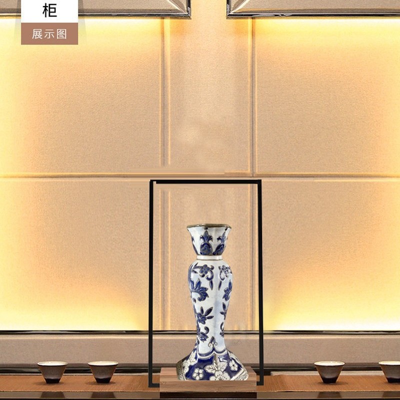 复古青花瓷烛台餐桌浪漫烛光晚餐