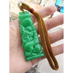 翡翠缅甸老坑种龙柱望子成龙精美手把件龙钩龙柱手把件