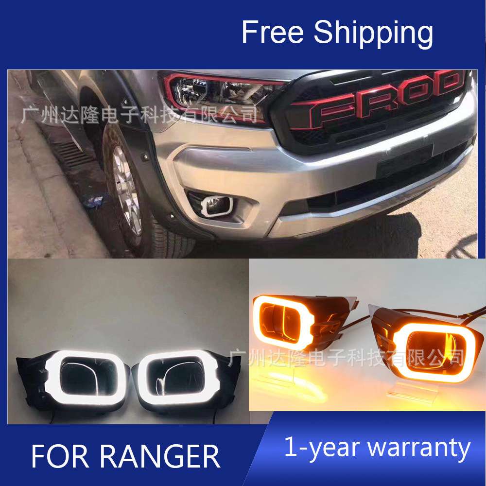 适用于18-19ranger日行灯ford Ranger T8前雾灯改装led夜间行车灯